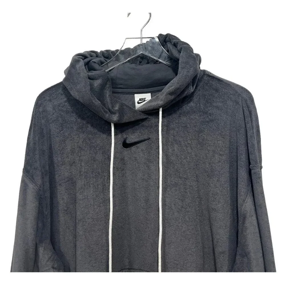 Nike Sportswear Women's Size‎ L Oversized Terry Pullover Hoodie Gray Sweatshirt